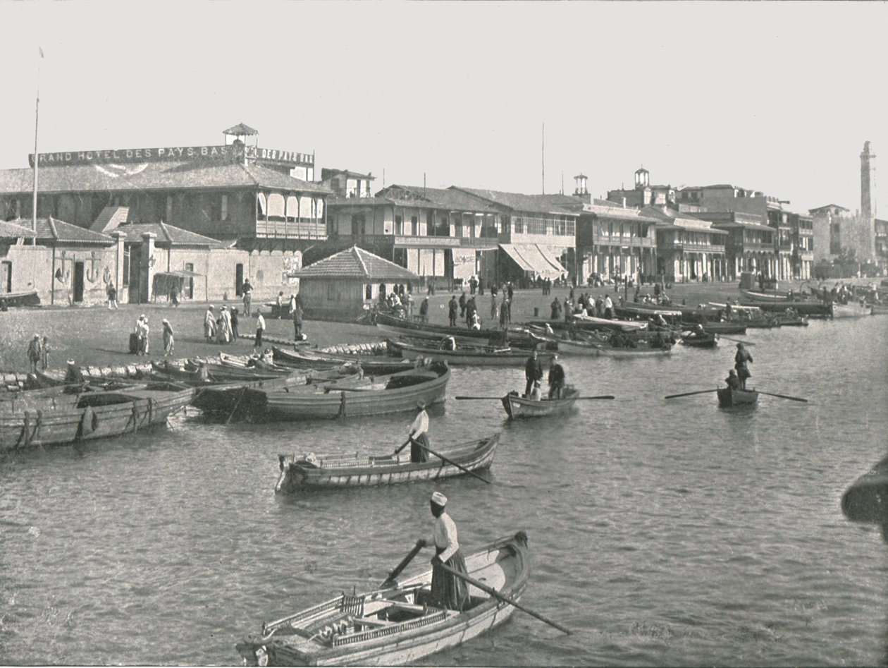 1895年，埃及塞得港的苏伊士运河入口。 作者 不明