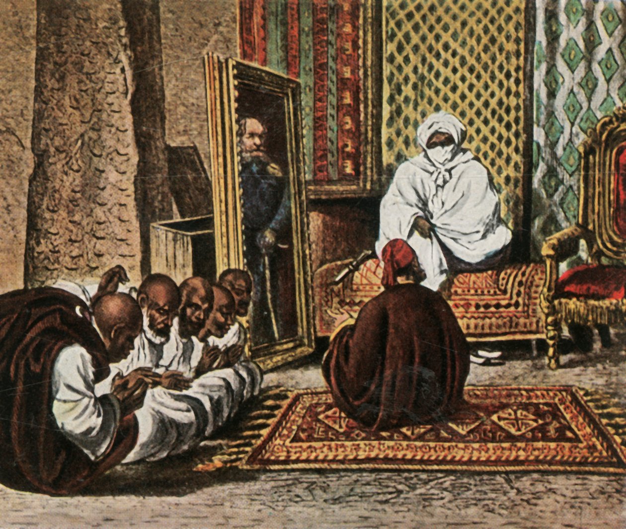 1870年6月5日，探险家Nachtigal与Bornu的Sheik Omar在一起。 作者 不明