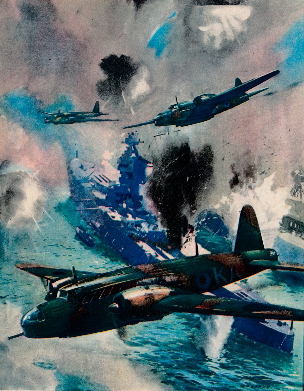 英国在战争中的第一次空中侵略行动，对基尔的突袭，1940年 作者 不明