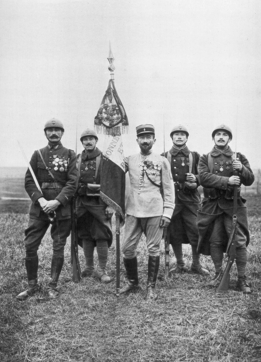 法国外籍军团马尔凯团的旗帜，c1914-1918 作者 不明