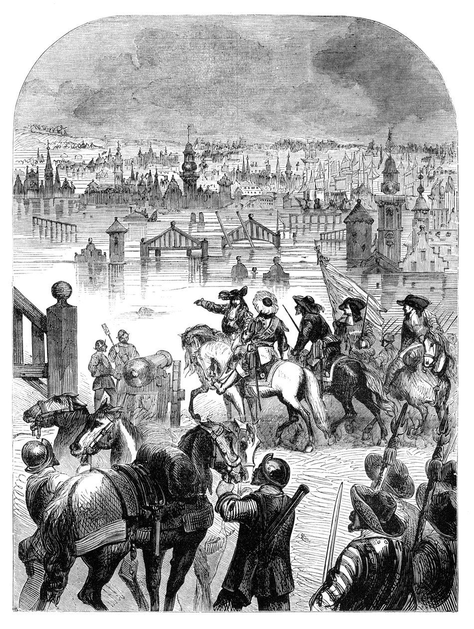 1672年，威廉三世（William III）的命令淹没了阿姆斯特丹（c1902） 作者 不明