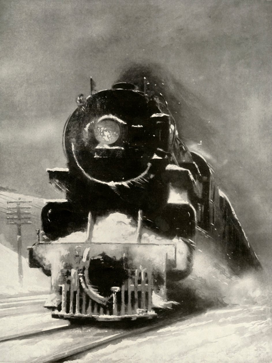 1935年，这辆猛mm的机车对暴风雪的愤怒丝毫没有留下任何印象。 作者 不明