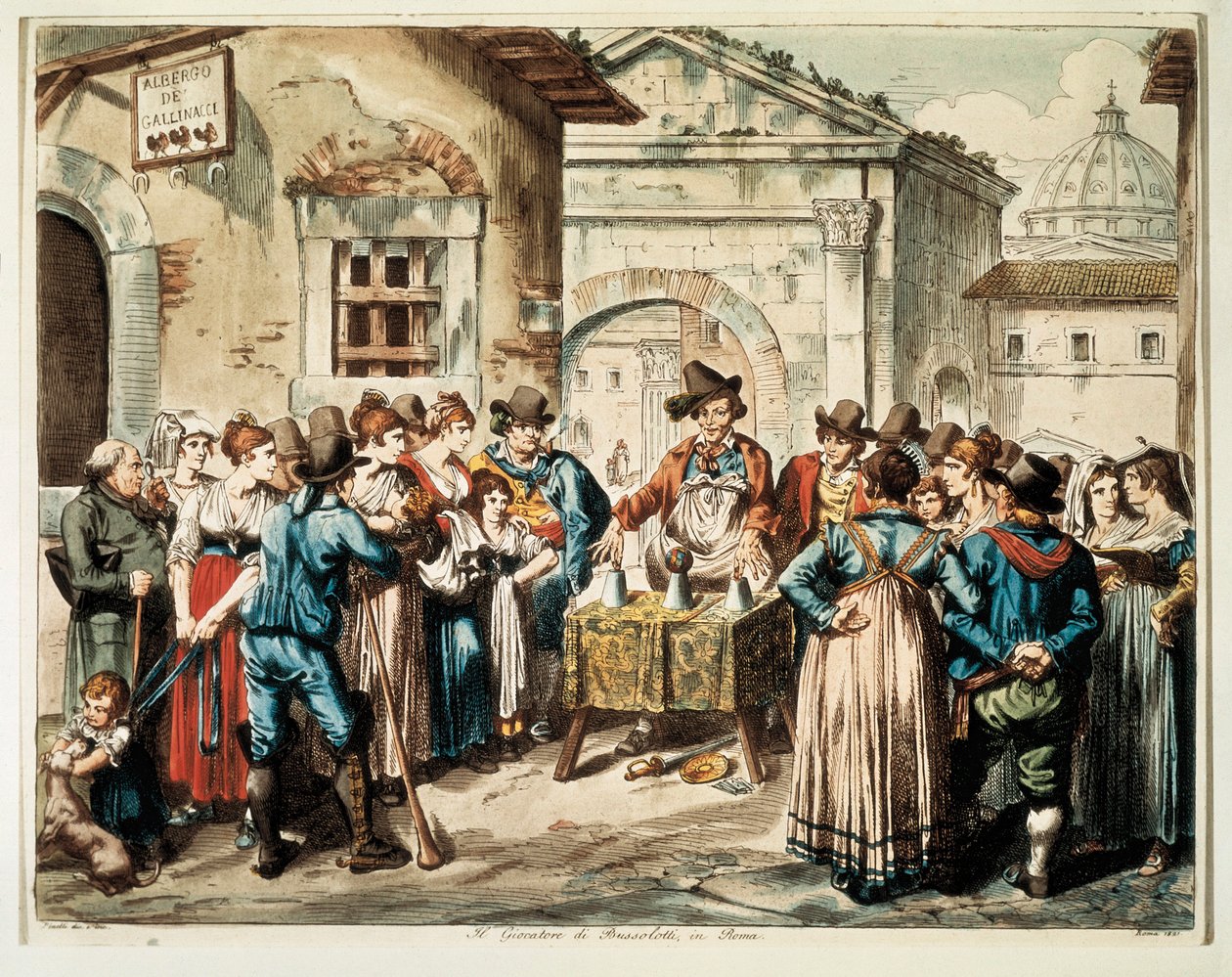 The game of cups in a square in Rome 作者 不明