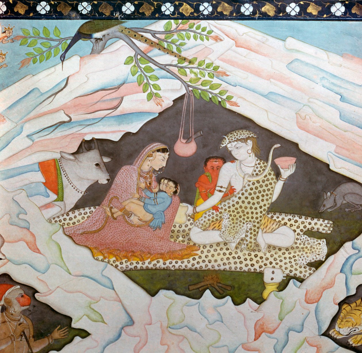 坐在凯拉萨山山洞里的圣徒家族 作者 不明