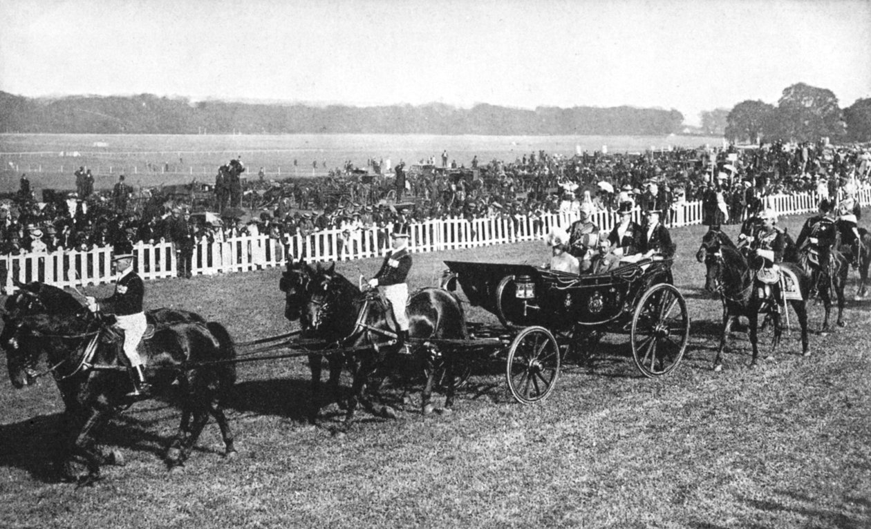 国王和王后抵达Leopardstown种族，都柏林，1911年1月7日， 作者 不明