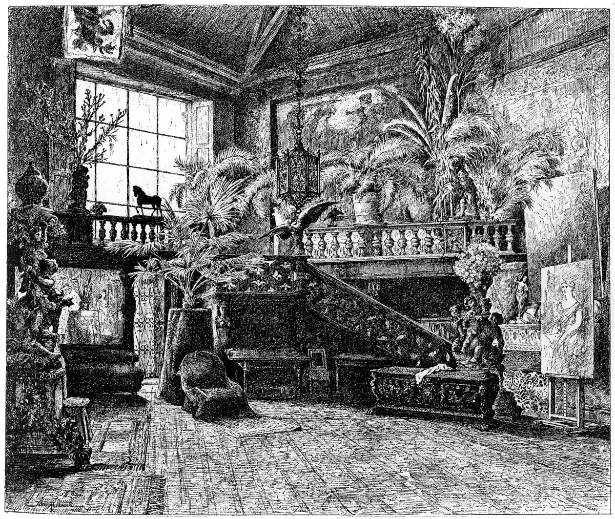 汉斯·马卡特（Hans Makart）的大型工作室，维也纳，奥地利，c1880-1882 作者 不明