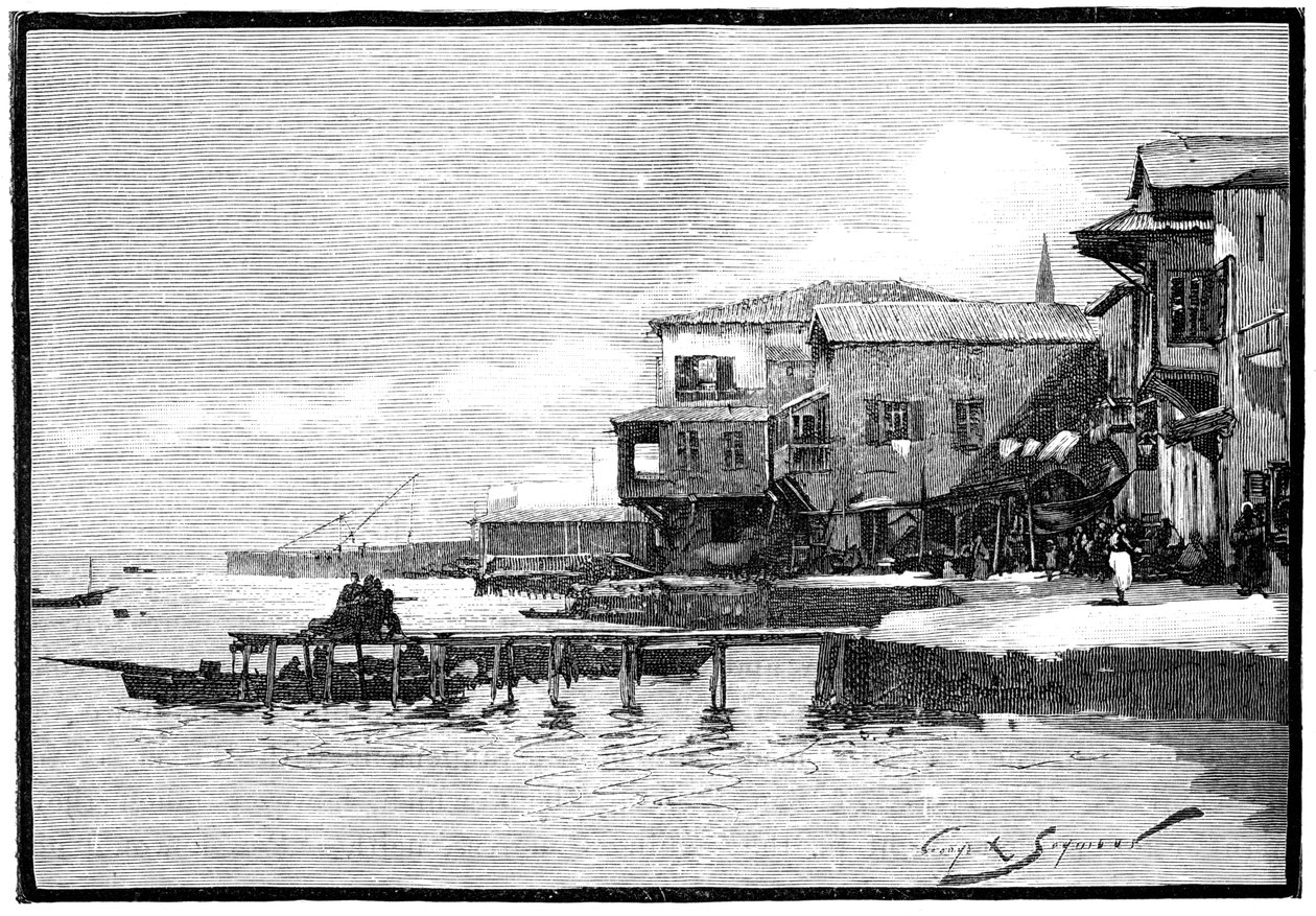 码头，塞浦路斯拉纳卡，1900年 作者 不明