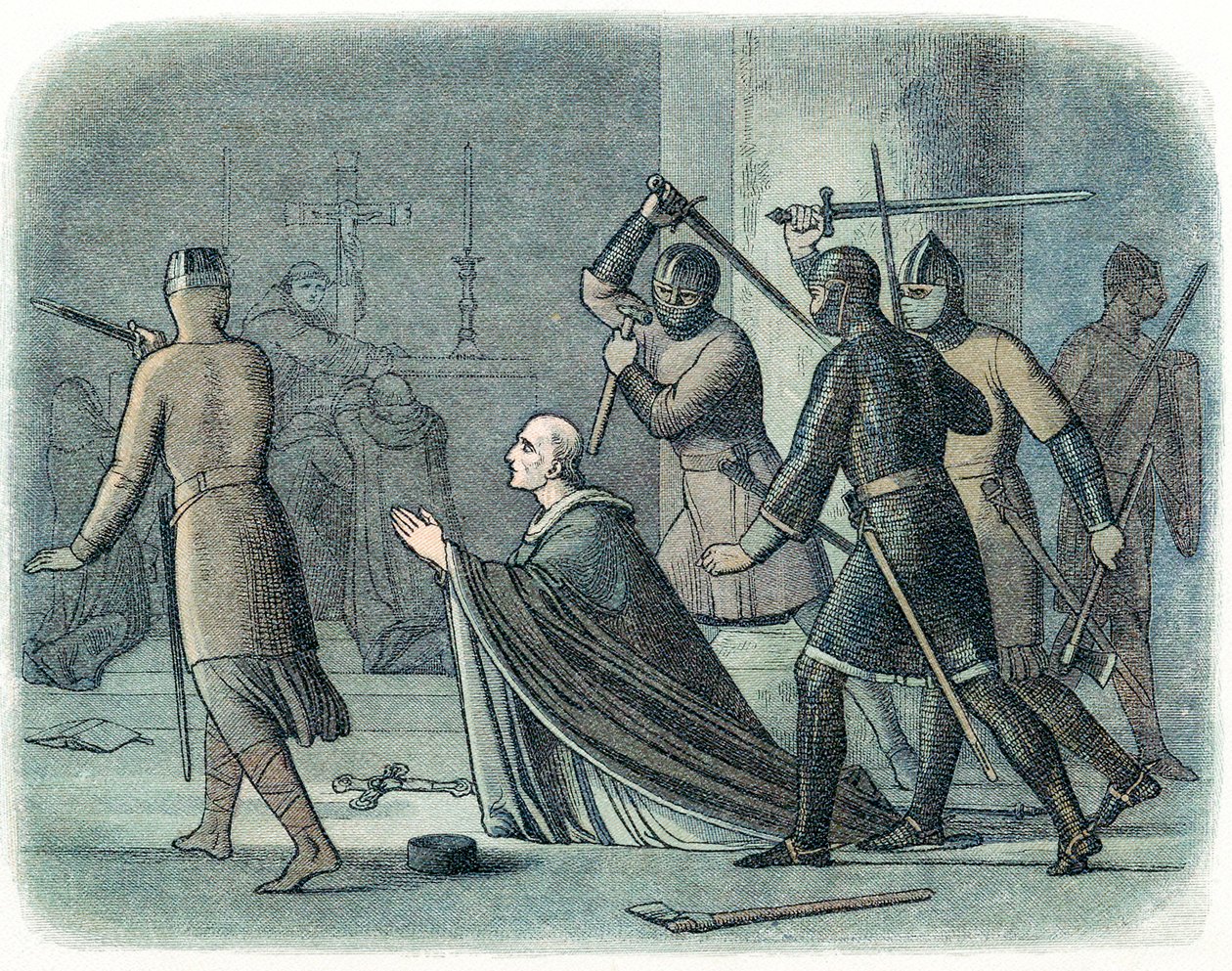 托马斯·贝克特（Thomas a Becket）被谋杀，1170年1864年 作者 不明