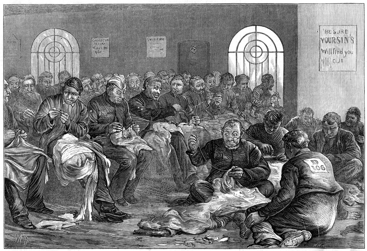 1874年，伦敦，克莱肯韦尔监狱，针线室 作者 不明