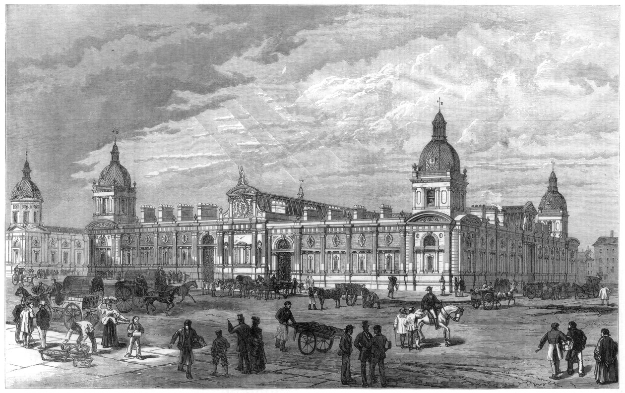 1875年，伦敦史密斯菲尔德，新的大城市家禽市场 作者 不明