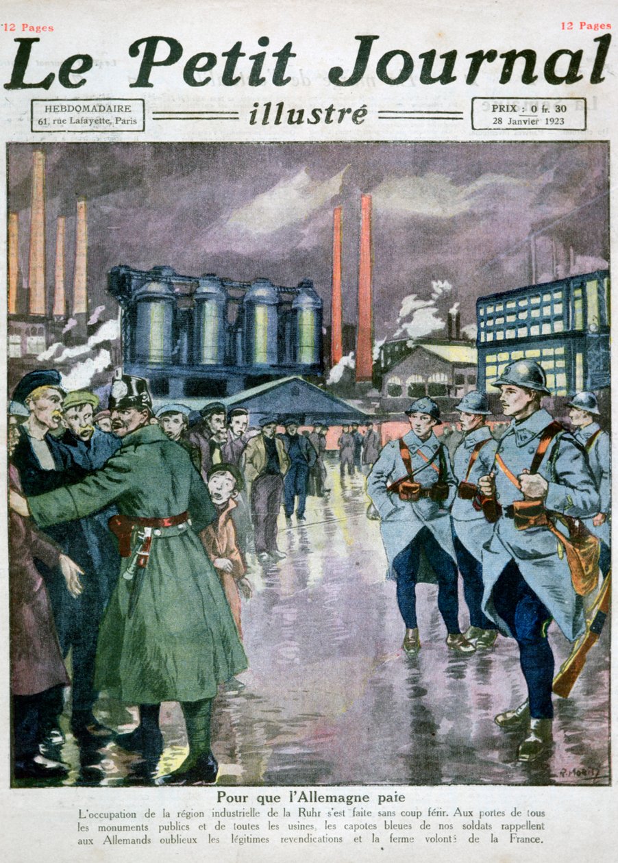 法国和比利时军队对鲁尔的占领，1923年 作者 不明