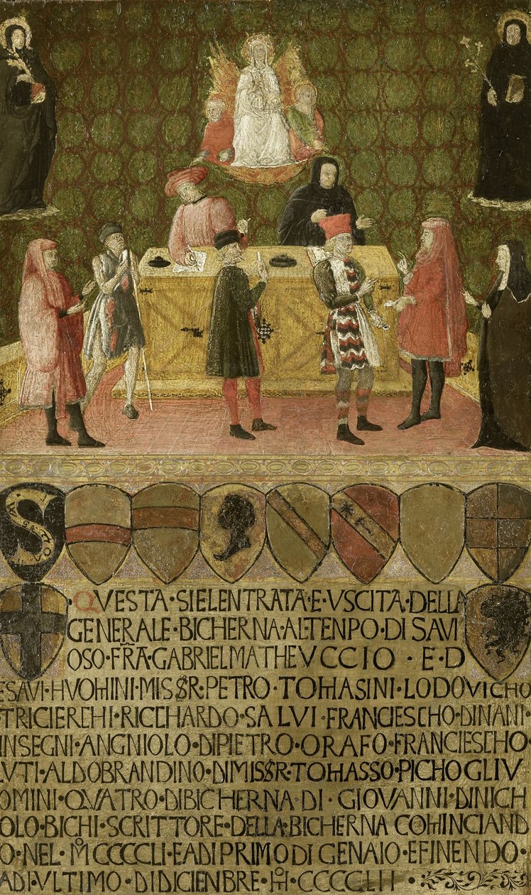 锡耶纳（Siena）收税员比切尔纳（Biccherna）办公室，1451-1452年 作者 不明