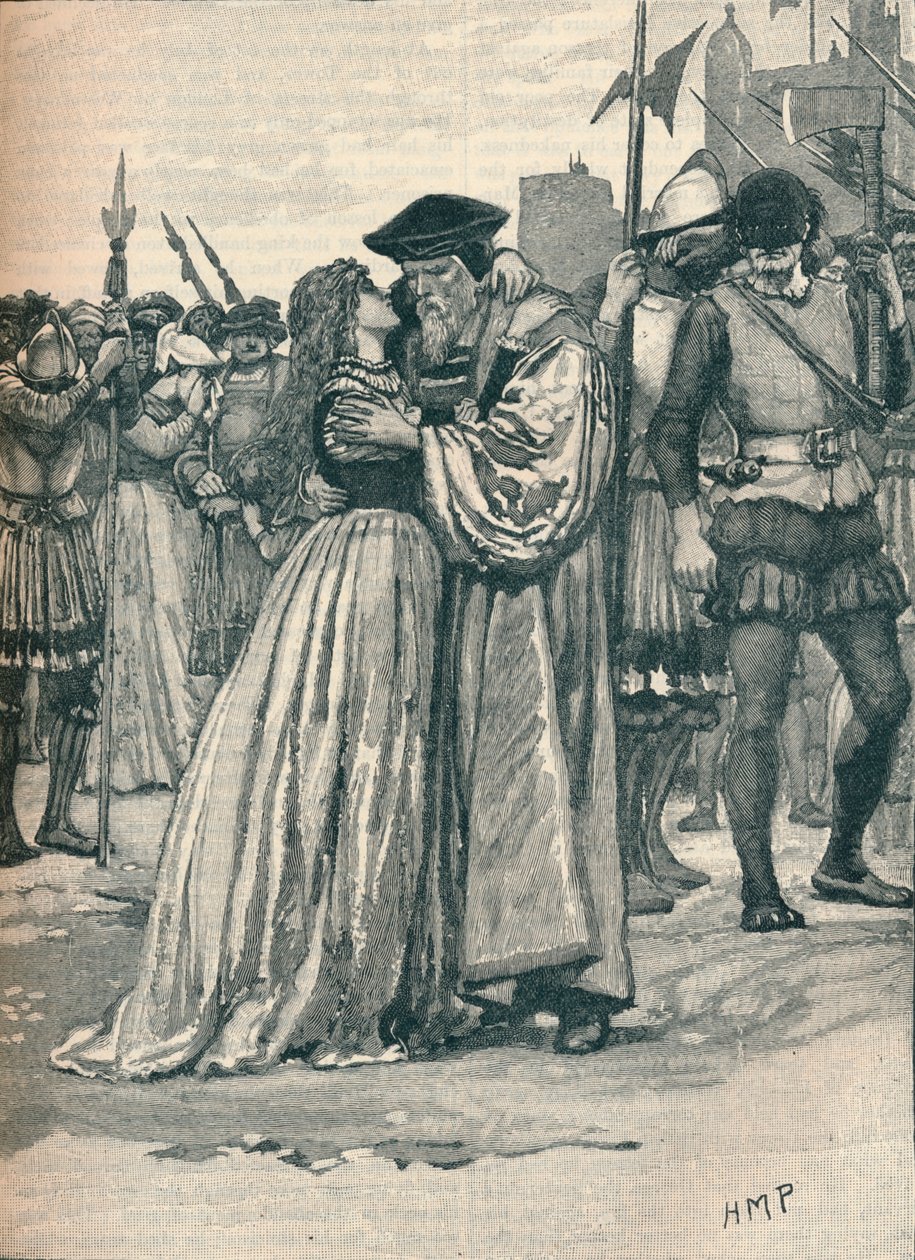 托马斯·莫尔爵士和他的女儿的分手，1535年1905年 作者 不明