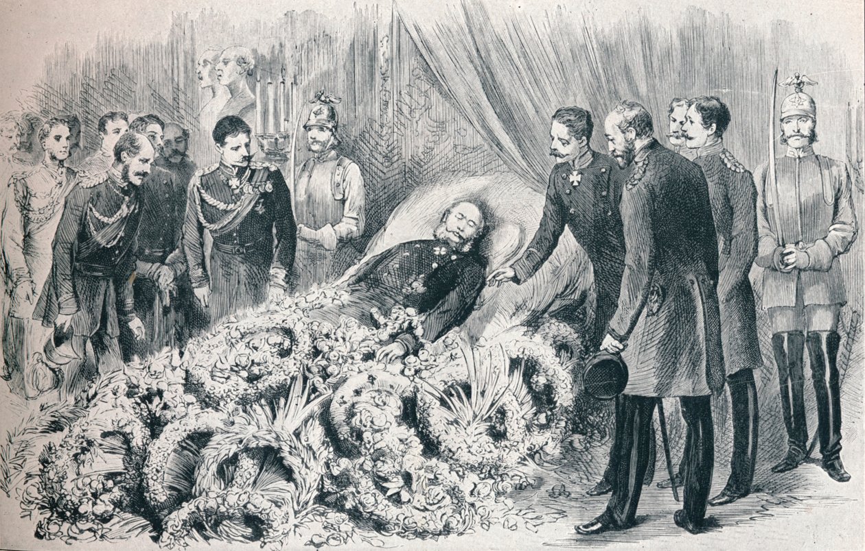 第一位德国皇帝的逝世：威廉一世的病床，1888年，1911年 作者 不明