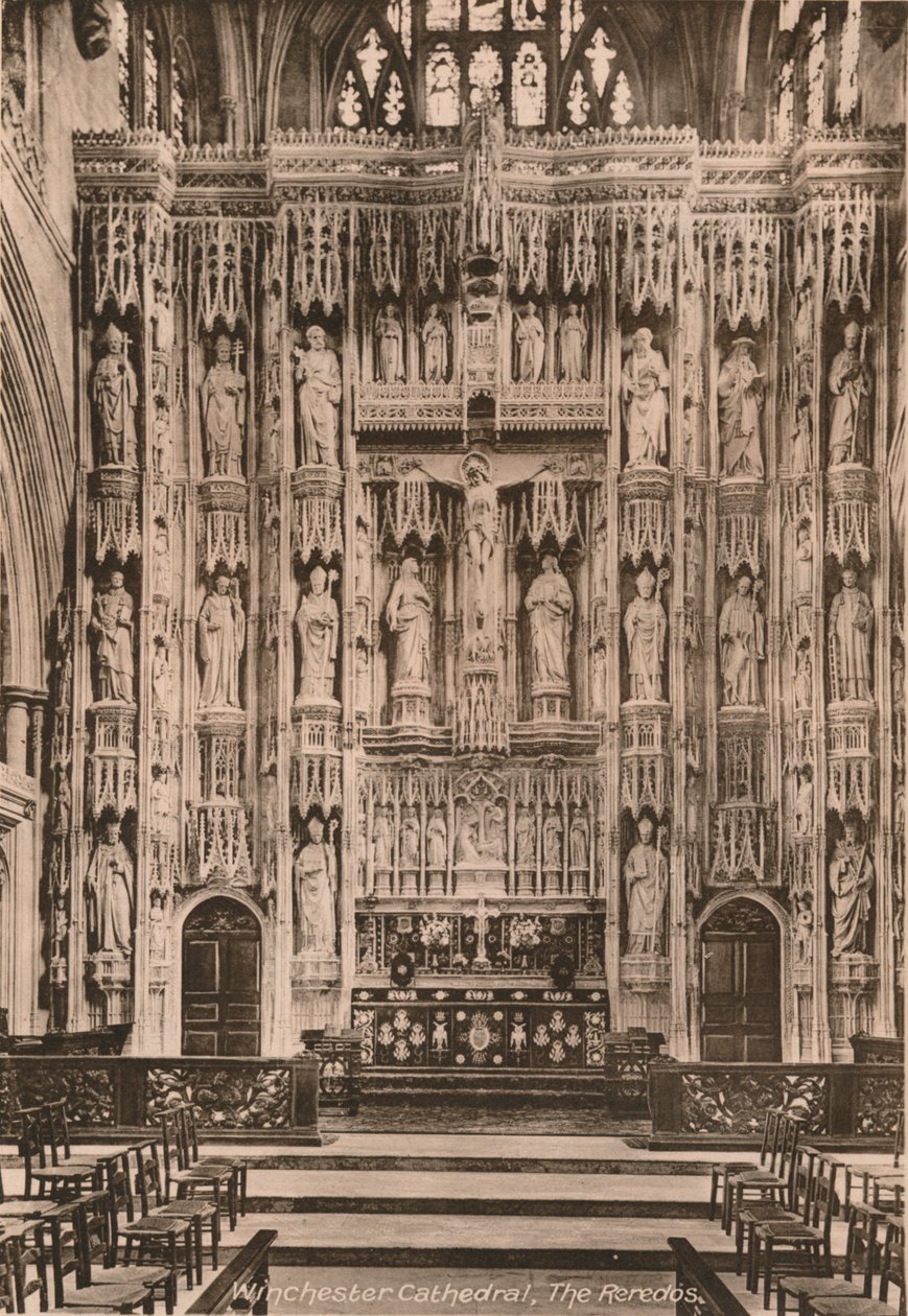reredos，温彻斯特大教堂，汉普郡，20世纪初 作者 不明