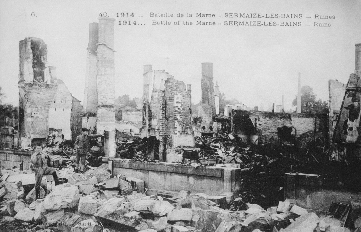 法国，塞尔玛兹-莱班遗址，马恩大战，第一次世界大战，1914年 作者 不明