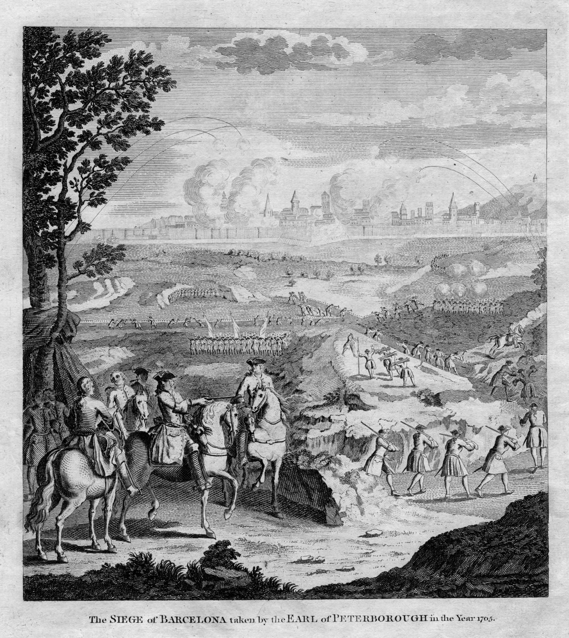 1705年，彼得伯勒伯爵围攻巴塞罗那 作者 不明