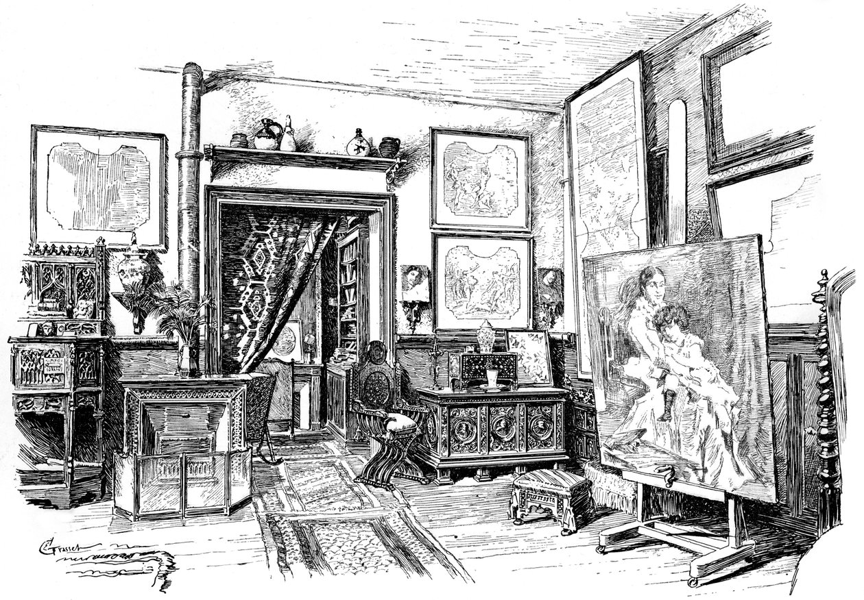 Paul-Jacques-Aime Baudry较小的工作室，c1880-1882 作者 不明