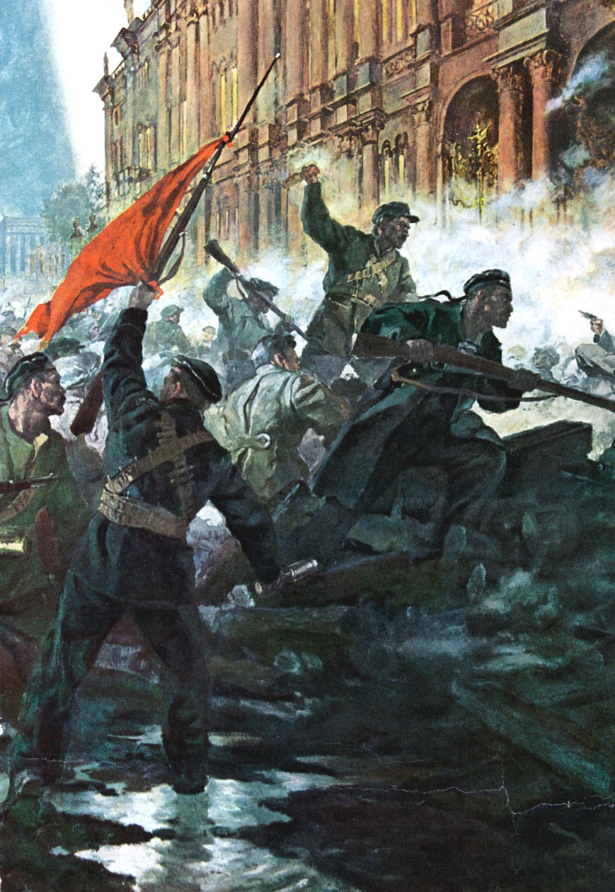 1917年10月，俄国革命，圣彼得堡，冬宫的暴风雨 作者 不明