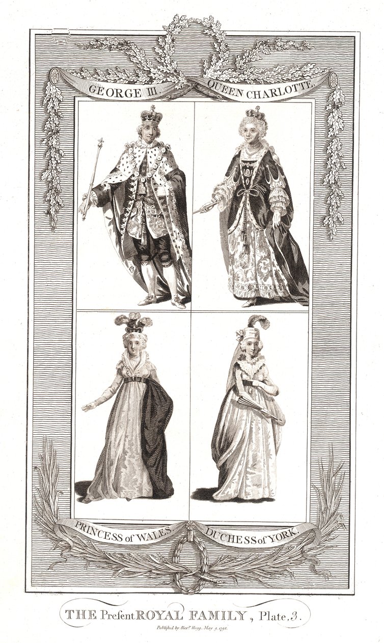 当时的皇室家族1795年5月9日由亚历山大·霍格（Alexander Hogg）发布 作者 不明