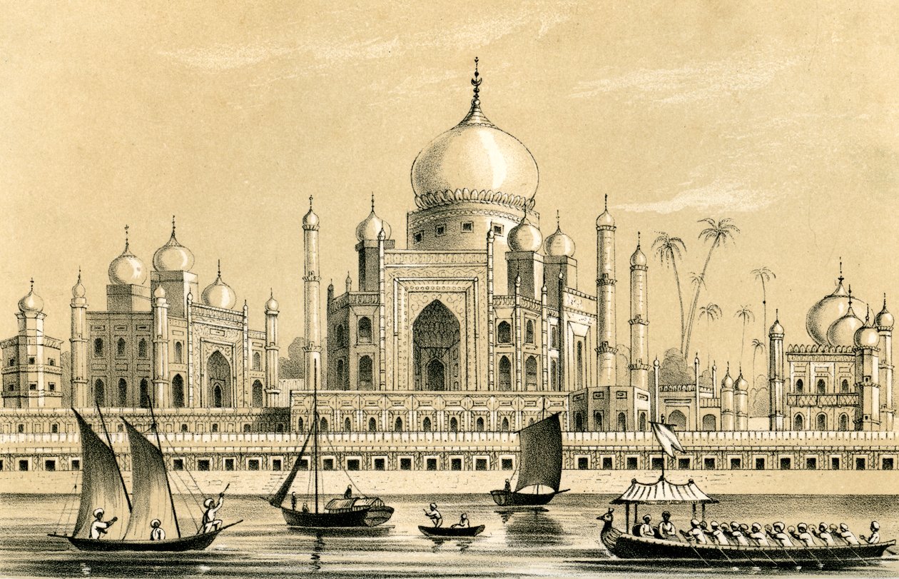 阿格巴汗（Akbar Khan）最喜欢的苏丹在阿格拉的墓，1847年 作者 不明
