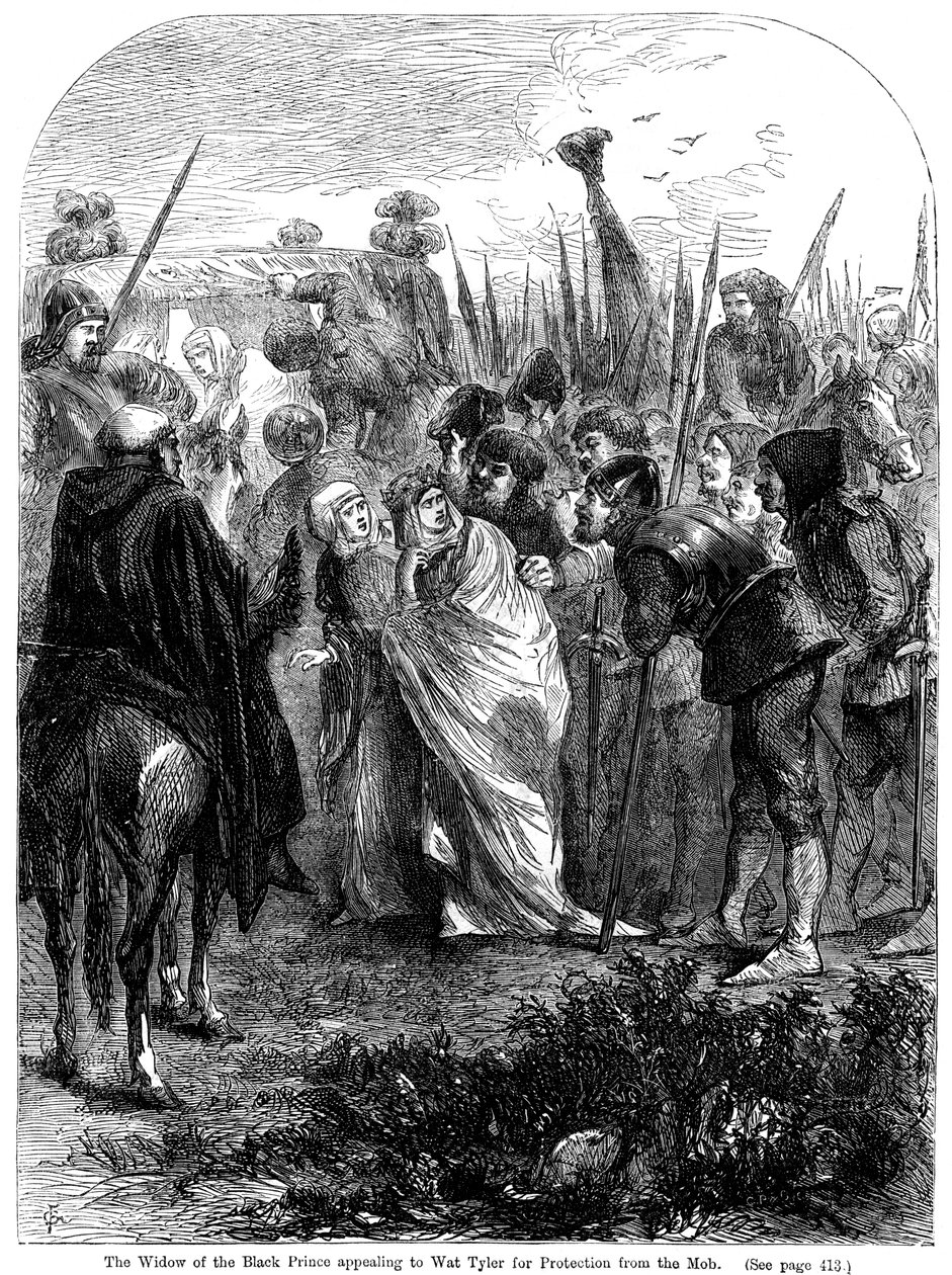 1381年，黑王子的遗Wat向泰勒（Wat Tyler）求助，以保护他们免受暴民的袭击。 作者 不明
