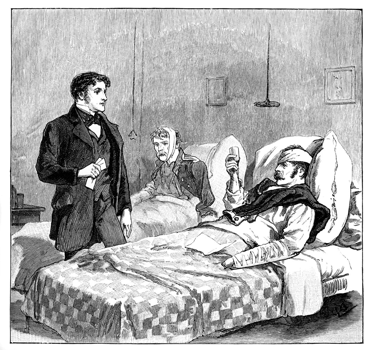 受伤的士兵在1888年左右为女王敬酒 作者 不明