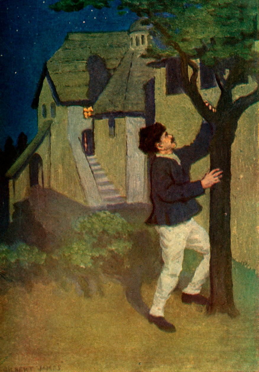 年轻人摇了三下树》，1917年。 作者 不明