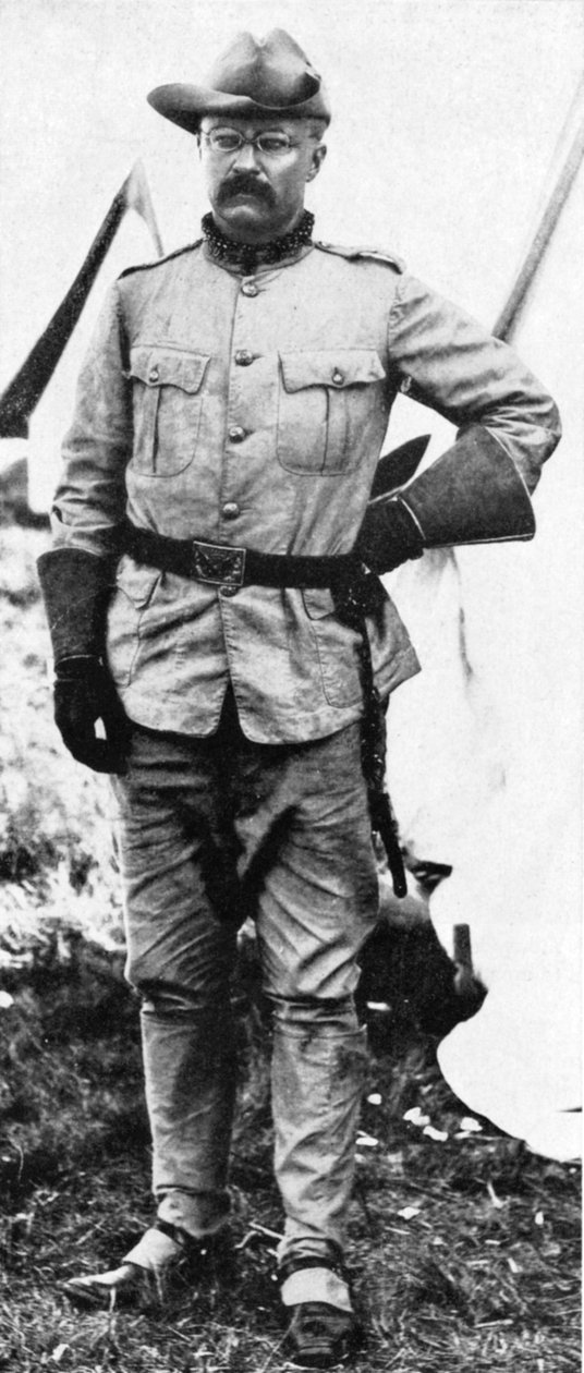 西奥多·罗斯福（Theodore Roosevelt），美国士兵和政治家，1898年 作者 不明