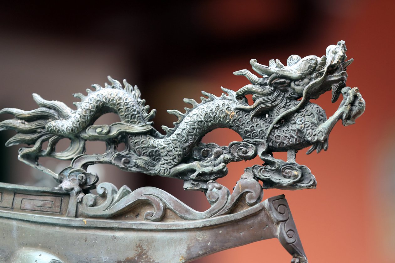 天福庆寺。龙。新加坡 作者 不明