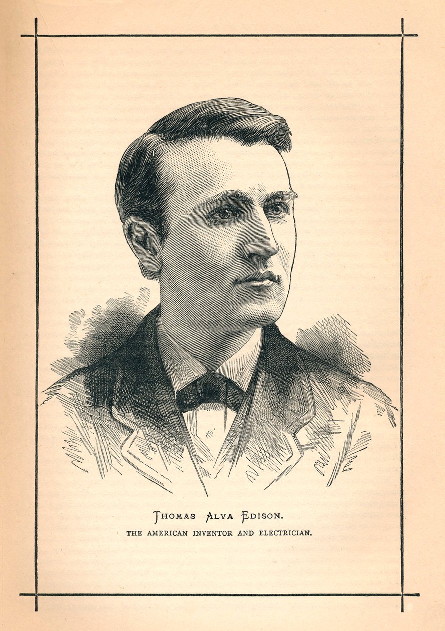 托马斯·阿尔瓦·爱迪生（Thomas Alva Edison），美国发明家，1893年 作者 不明