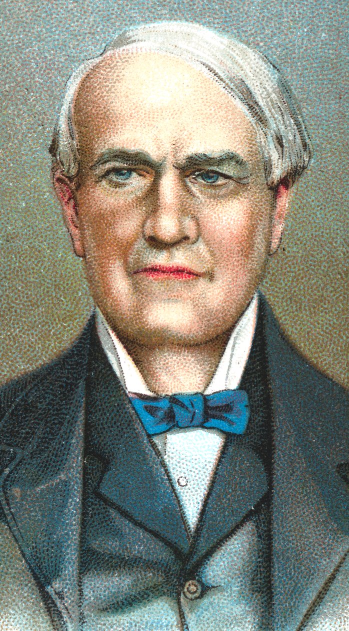 托马斯·阿尔瓦·爱迪生（Thomas Alva Edison），美国发明家，1924年 作者 不明