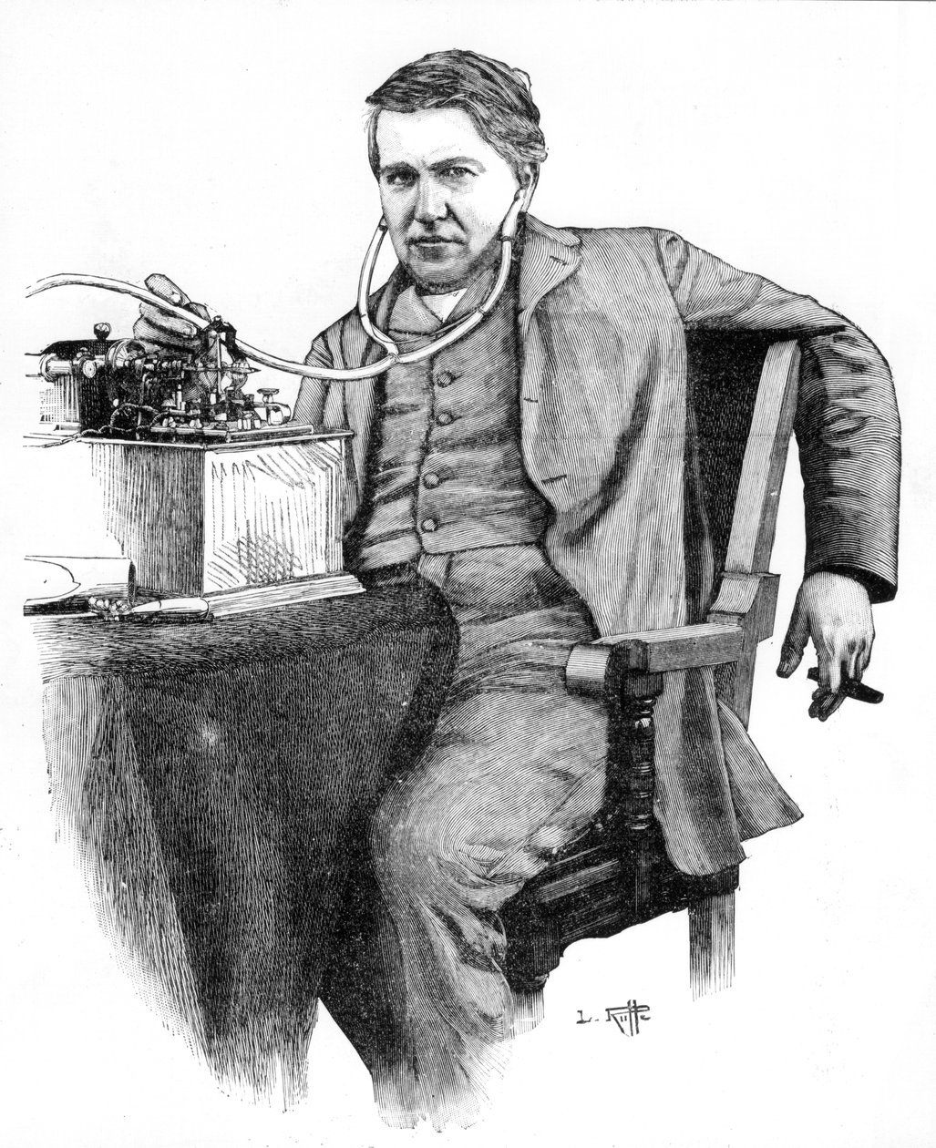 美国发明家托马斯·阿尔瓦·爱迪生（Thomas Alva Edison），c1906年 作者 不明