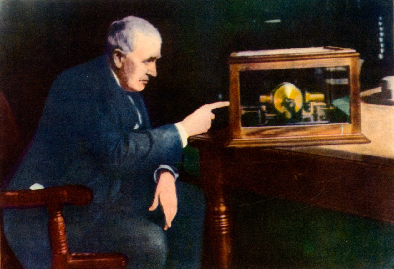 托马斯·阿尔瓦·爱迪生（Thomas Alva Edison），c1910年代。 作者 不明