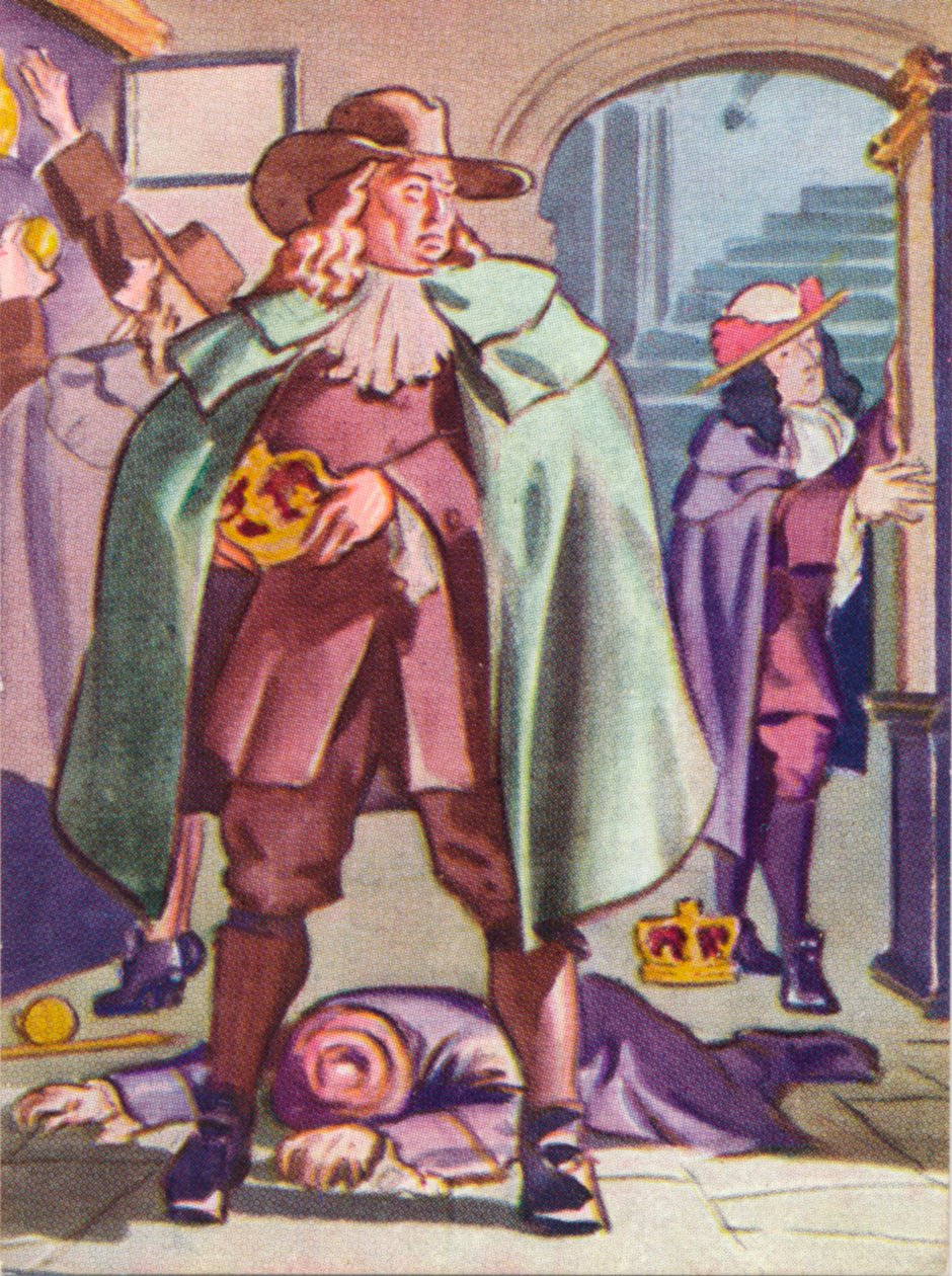 托马斯·布莱德（Thomas Blood）于1671年尝试从伦敦塔窃取皇冠上的珠宝1937年 作者 不明