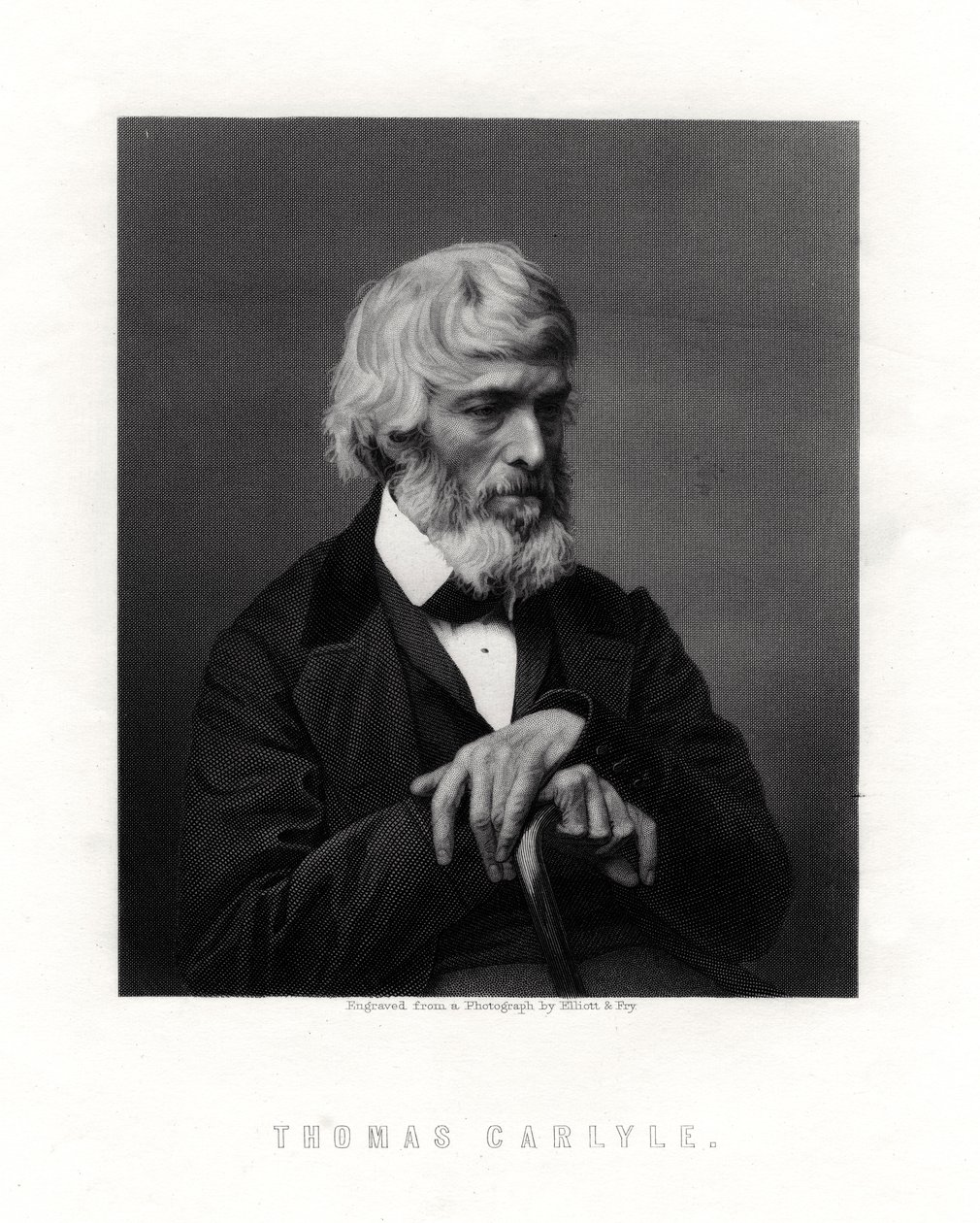 托马斯·卡莱尔（Thomas Carlyle），苏格兰散文家，讽刺作家和历史学家，19世纪中叶 作者 不明