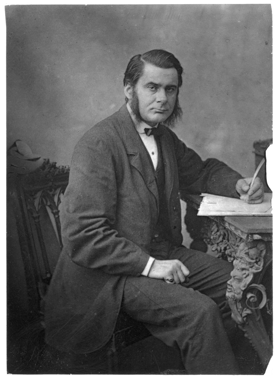 托马斯·亨利·赫x黎（Thomas Henry Huxley），英国生物学家，1866年 作者 不明