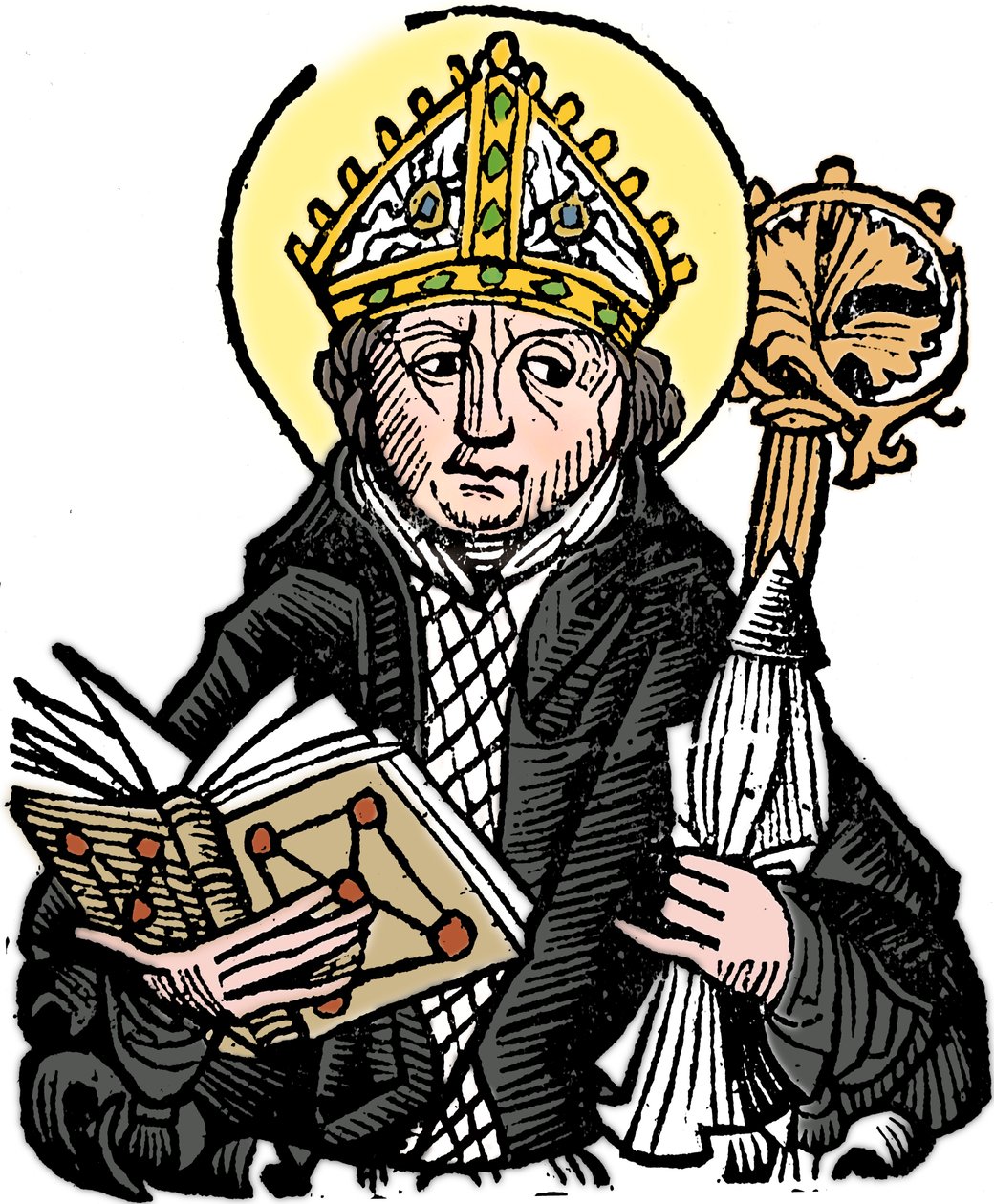 托马斯·贝克特（Thomas a Becket）1118-1170年，英国教堂圣人和烈士，1493年 作者 不明