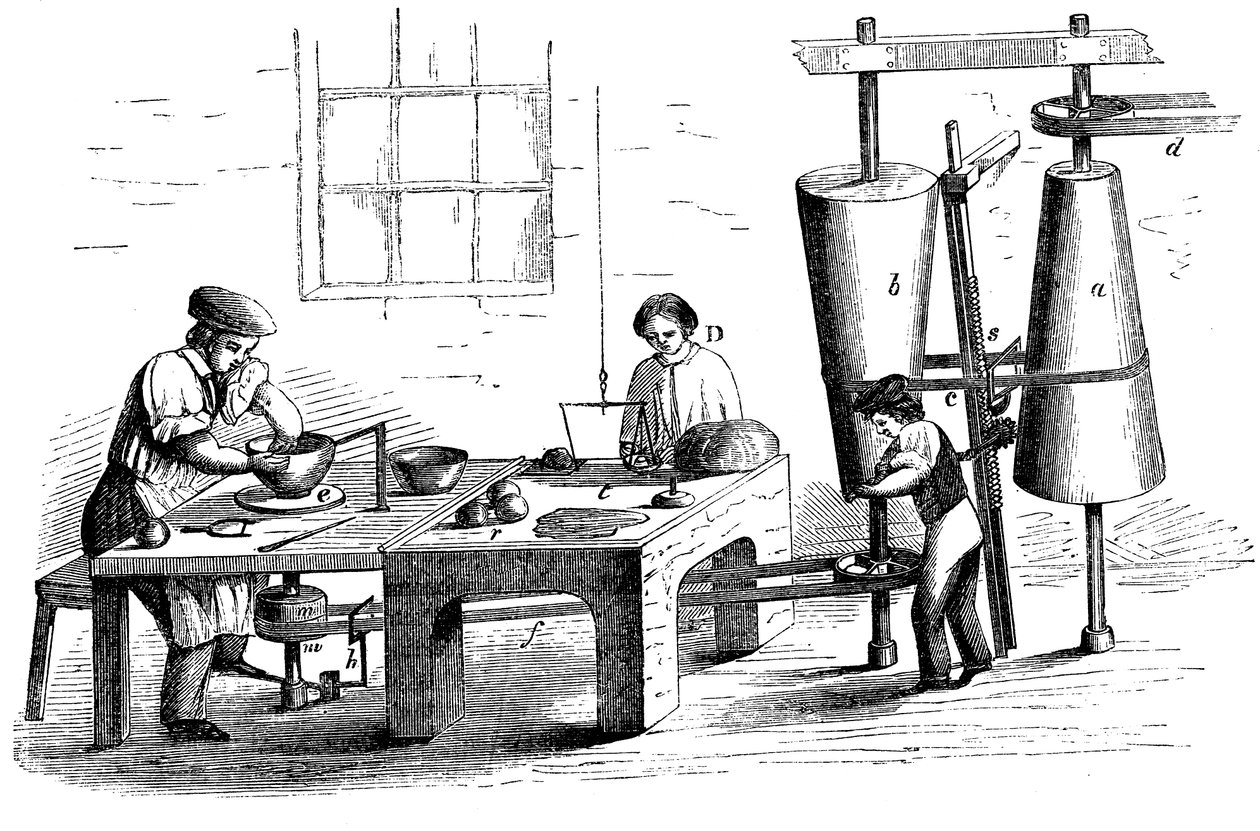 投掷陶器，c1860 作者 不明