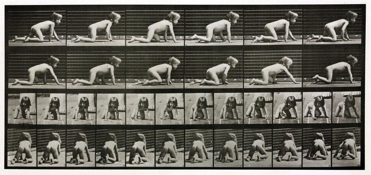Time-lapse photographs of a child crawling 作者 不明