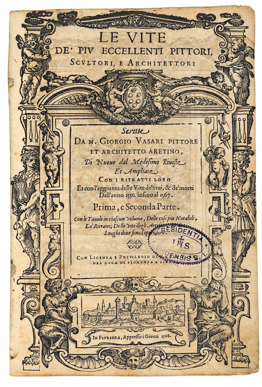 标题页出自：乔治·瓦萨里（Giorgio Vasari），《最优秀的意大利画家的生平》，雕刻家，1568年。 作者 不明