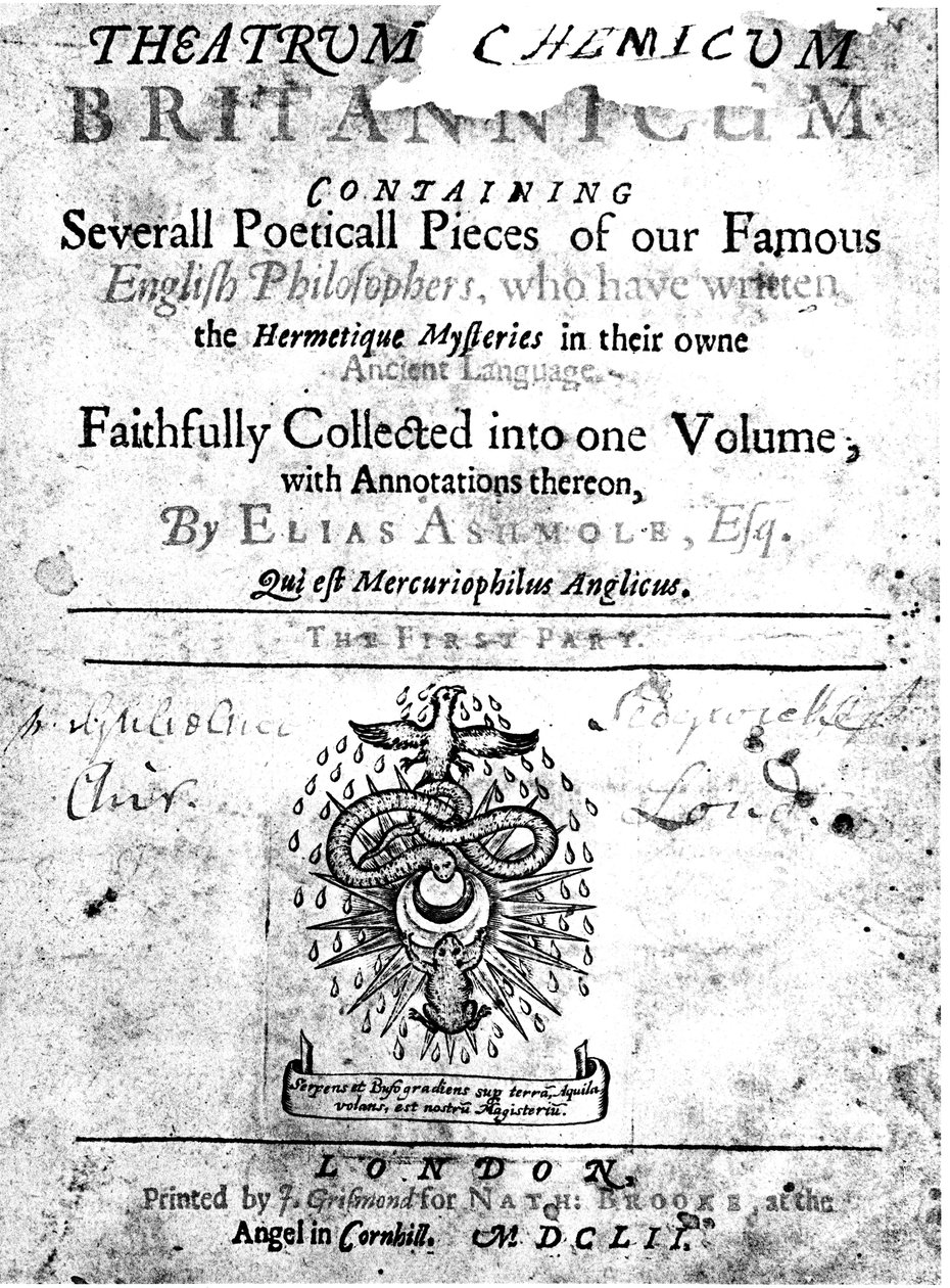 埃利亚斯阿什莫尔，1652的影院化学英国扉页 作者 不明
