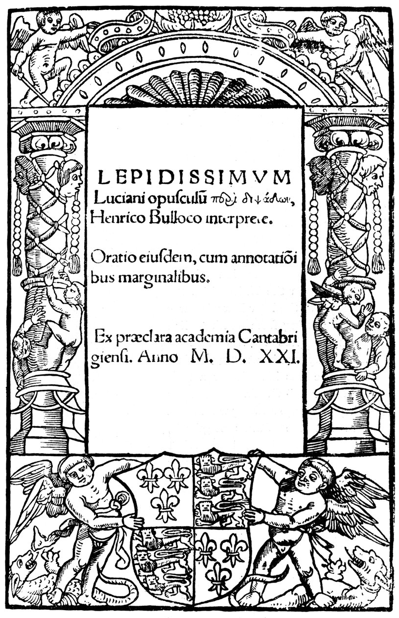 Lucian的标题页，1521年，1893年 作者 不明