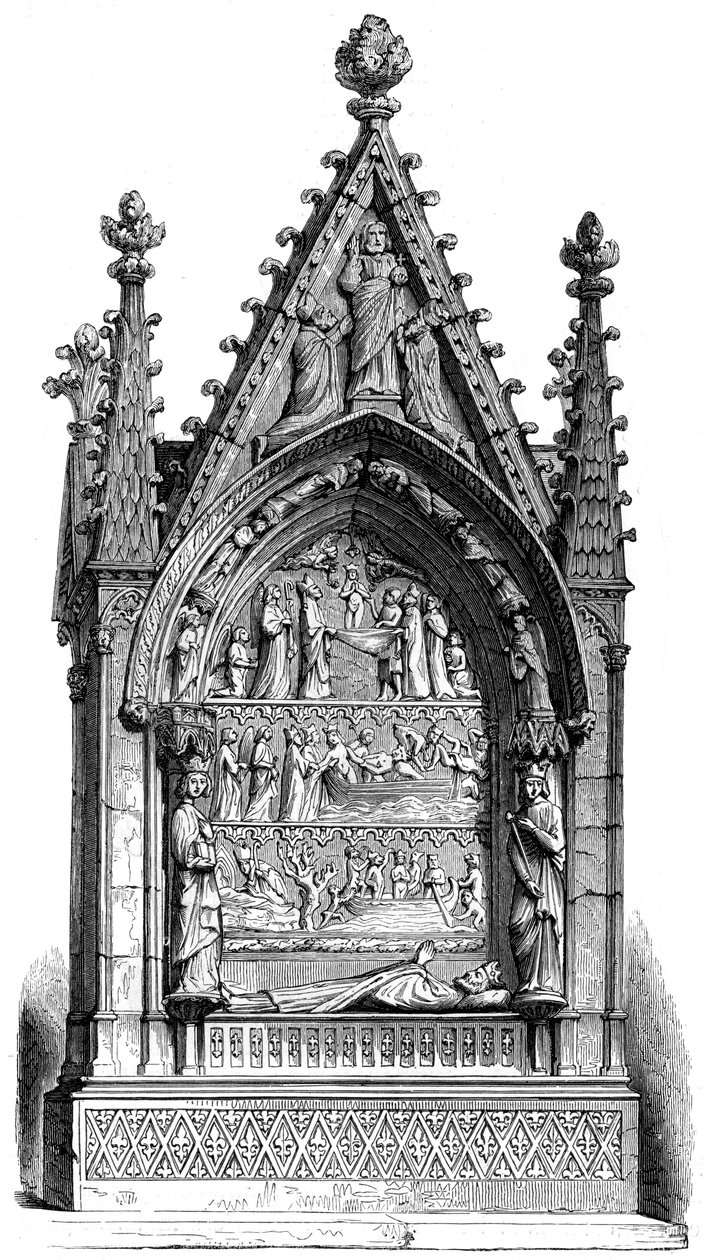 达戈伯特一世墓603-689年，梅洛芬王（Basilisque Saint-Denis），Merovingian国王，1849年 作者 不明