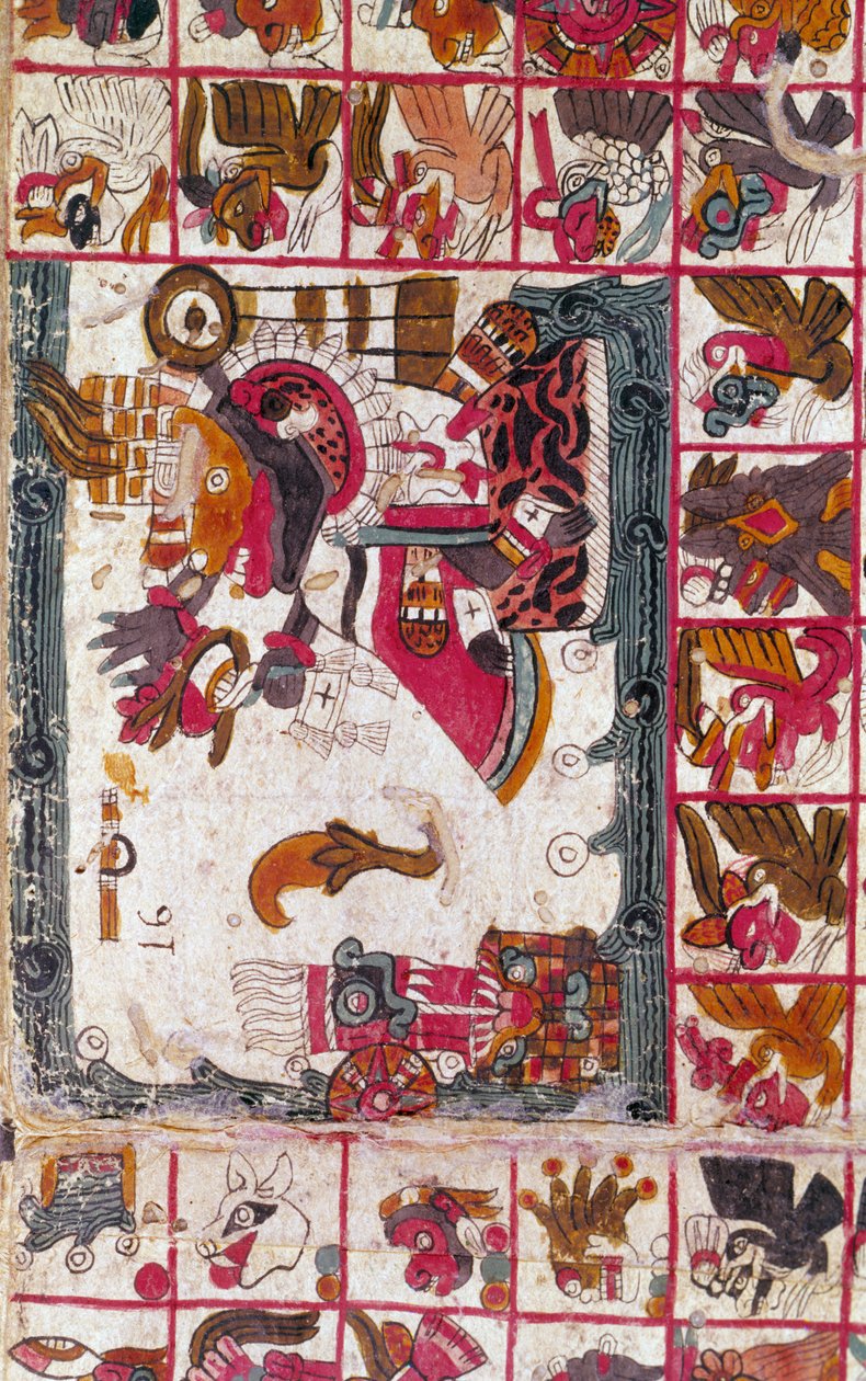 Tonalamatl Aubin，第15对开本，十五世纪 作者 不明