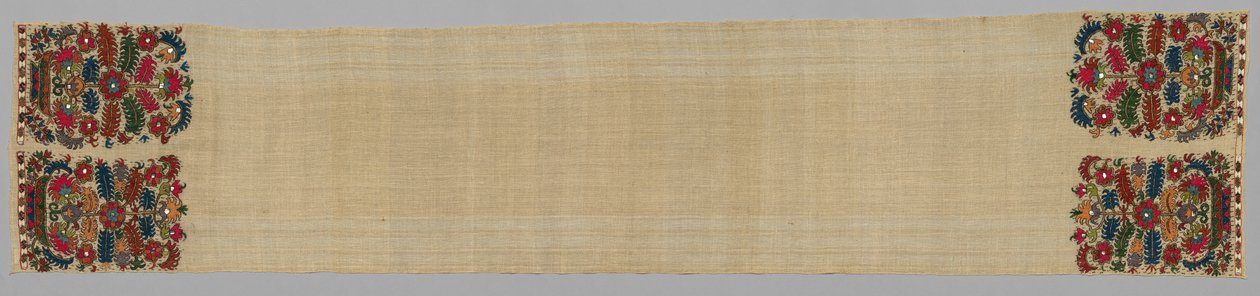 毛巾，1700年代。 作者 不明