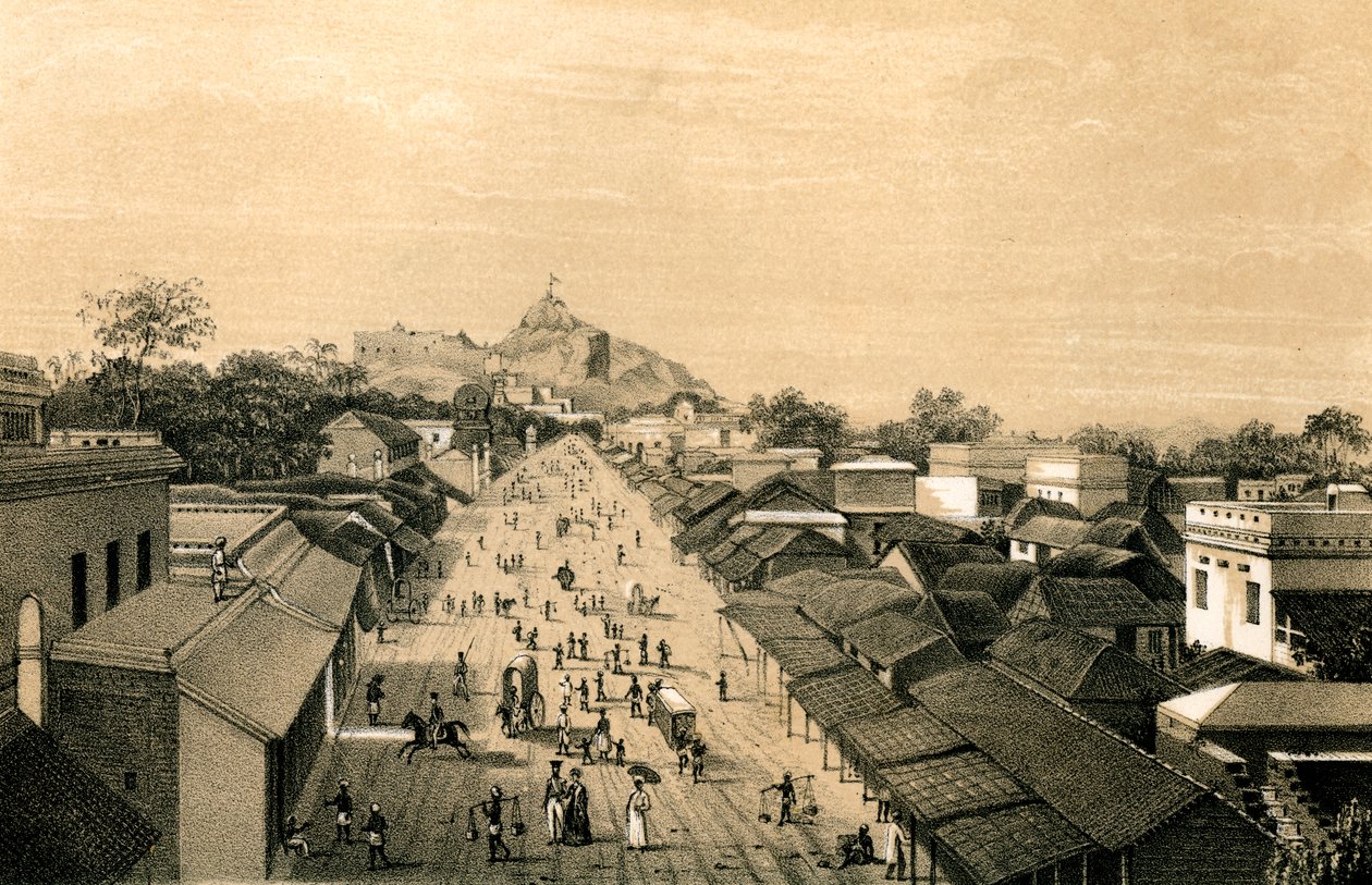 1847年，印度Trichinopoly镇和堡垒 作者 不明