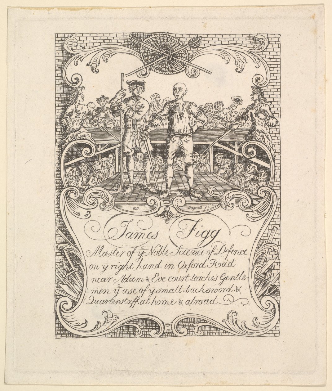 詹姆斯·菲格（James Figg）的贸易卡，1790年代。 作者 不明
