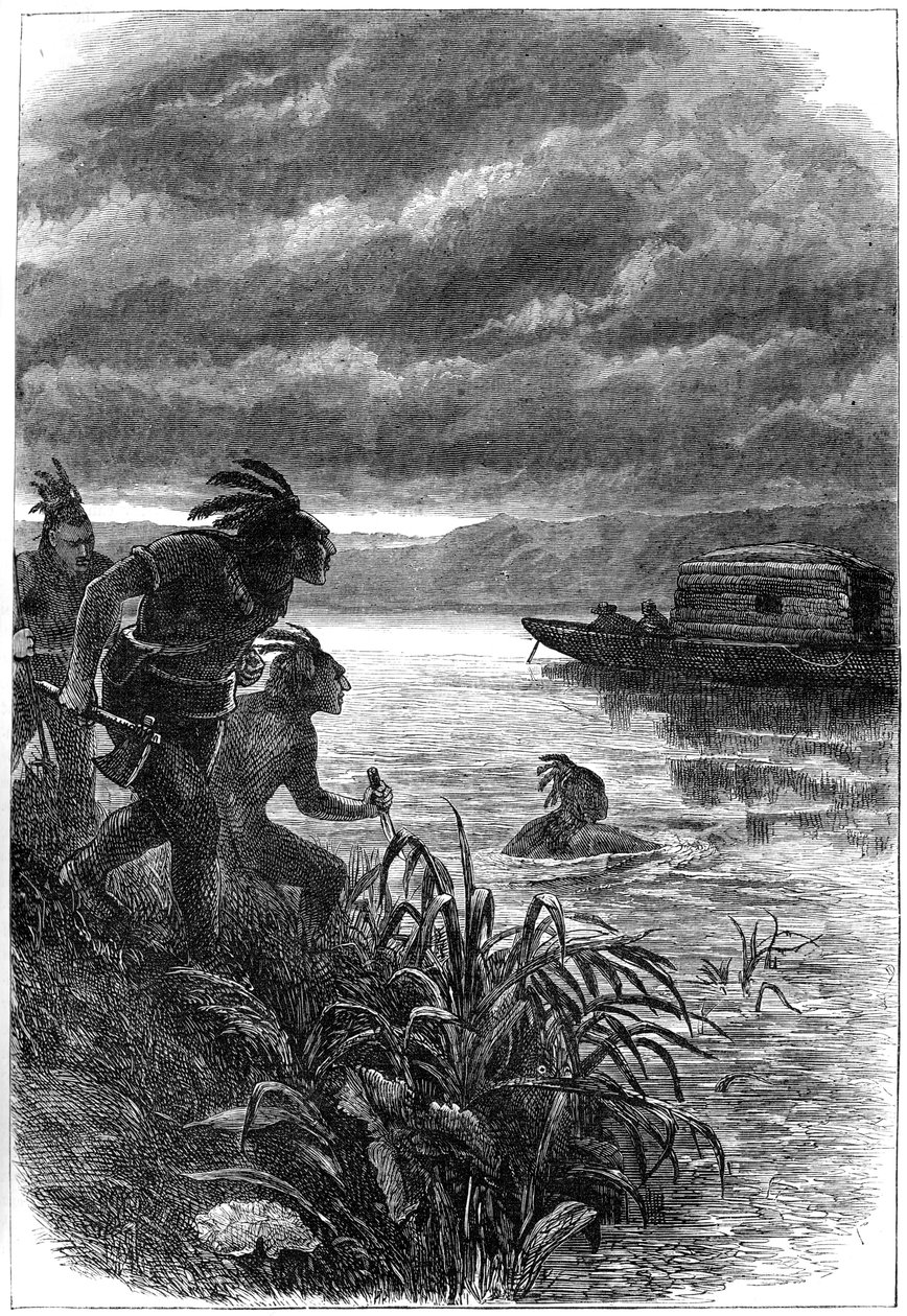 18世纪c1880年，印第安人袭击了俄亥俄河上的商人 作者 不明