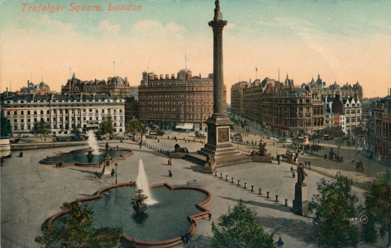 特拉法加广场（Trafalgar Square），伦敦，约c1900年。 作者 不明